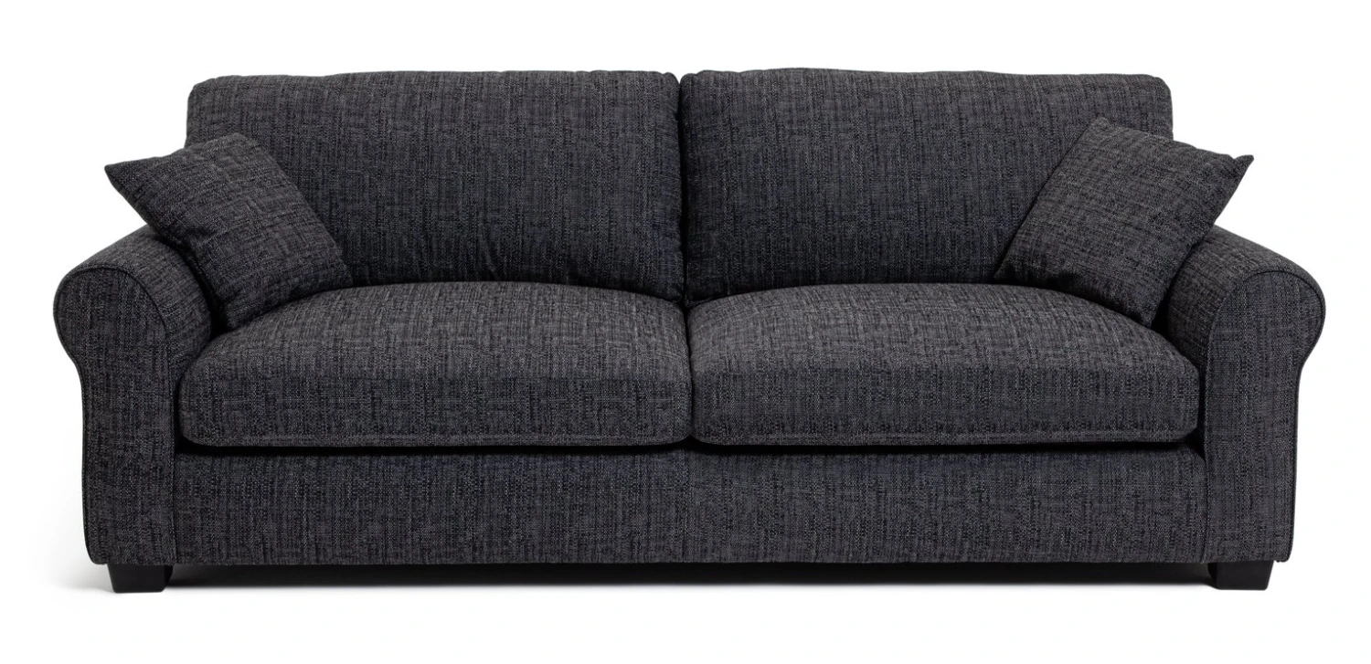 Habitat Lisbon Fabric 4 Seater Sofa - Charcoal Habitat Lisbon Fabric 4 Seater Sofa - Charcoal -Habitat Furni Sales 9178555 R Z001A