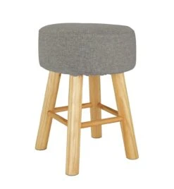 Habitat Sophie Small Fabric Stool - Light Grey -Habitat Furni Sales 9180873 R Z002A