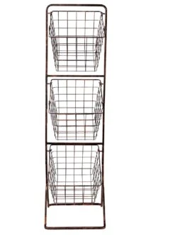 Habitat 3 Tier Antique Finish Vegetable Stand -Habitat Furni Sales 9185885 R Z002A