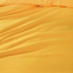 Habitat Stonewashed Cotton Plain Mustard Bedding Set -Double -Habitat Furni Sales 9189252 R Z003C