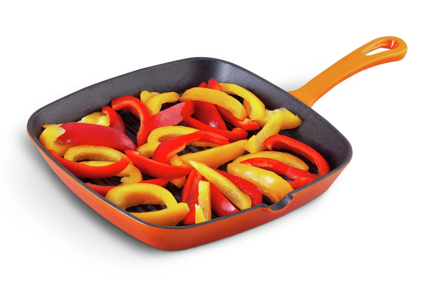 Habitat 23cm Cast Iron Griddle Pan - Orange Habitat 23cm Cast Iron Griddle Pan - Orange -Habitat Furni Sales 9192500 R Z002A