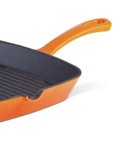 Habitat 23cm Cast Iron Griddle Pan - Orange 2 Habitat 23cm Cast Iron Griddle Pan - Orange -Habitat Furni Sales 9192500 R Z003A