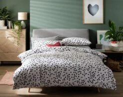 Habitat Cotton Dot Penny White & Black Bedding Set - Single 4 Habitat Cotton Dot Penny White & Black Bedding Set - Single -Habitat Furni Sales 9199747 R Z004A