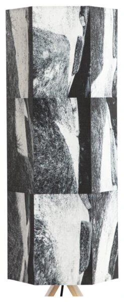 Habitat Whiteleaf Printed Column Floor Lamp - Black & White -Habitat Furni Sales 9201910 R Z005A