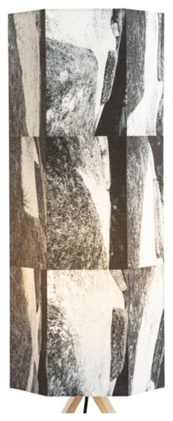 Habitat Whiteleaf Printed Column Floor Lamp - Black & White -Habitat Furni Sales 9201910 R Z006A