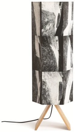 Habitat Whiteleaf Printed Column Floor Lamp - Black & White -Habitat Furni Sales 9201910 R Z009A