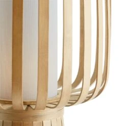Habitat Achille Bamboo Table Lamp - Natural & White -Habitat Furni Sales 9202256 R Z002A