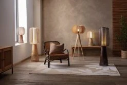 Habitat Achille Bamboo Table Lamp - Natural & White -Habitat Furni Sales 9202256 R Z004C