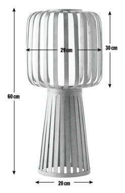 Habitat Achille Bamboo Table Lamp - Walnut & White -Habitat Furni Sales 9202414 R E001