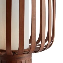 Habitat Achille Bamboo Table Lamp - Walnut & White -Habitat Furni Sales 9202414 R Z002A