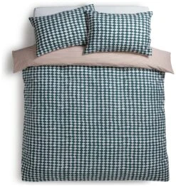Habitat Cotton Scallop Teal Reversible Bedding Set-Superking -Habitat Furni Sales 9207938 R Z002A