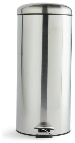 Habitat 30 Litre Domed Pedal Bin - Silver