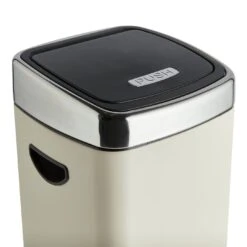 Habitat 30 Litre Square Touch Top Bin - Cream -Habitat Furni Sales 9212679 R Z004A