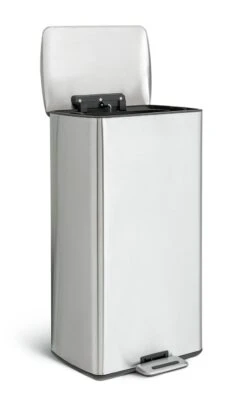 Habitat 30 Litre Modern Rectangular Bin - Silver 2 Habitat 30 Litre Modern Rectangular Bin - Silver -Habitat Furni Sales 9212693 R Z002A