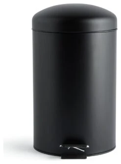 Habitat 12 Litre Domed Pedal Bin - Black