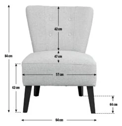 Habitat Delilah Fabric Cocktail Chair - Light Grey 6 Habitat Delilah Fabric Cocktail Chair - Light Grey -Habitat Furni Sales 9221433 R Z020A
