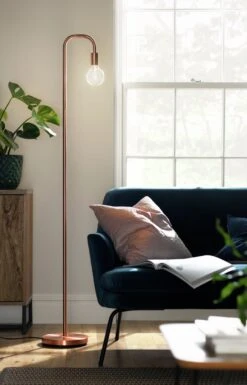 Habitat Rayner Floor Lamp - Rose Gold -Habitat Furni Sales 9222061 R Z003C