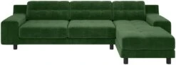 Habitat Hendricks Velvet Right Hand Corner Chaise Sofa-Green -Habitat Furni Sales 9269165 R Z003A