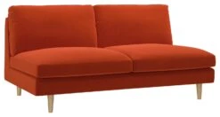 Habitat Teo Velvet 2 Seater Sofa - Orange -Habitat Furni Sales 9303382 R Z008A