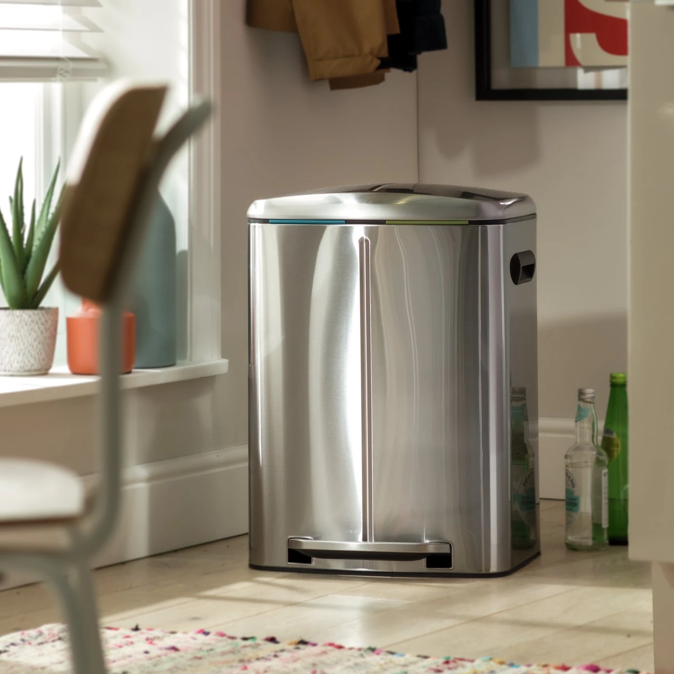 Habitat 40 Litre Recycling Bin - Stainless Steel Habitat 40 Litre Recycling Bin - Stainless Steel -Habitat Furni Sales 9307498 R Z001C