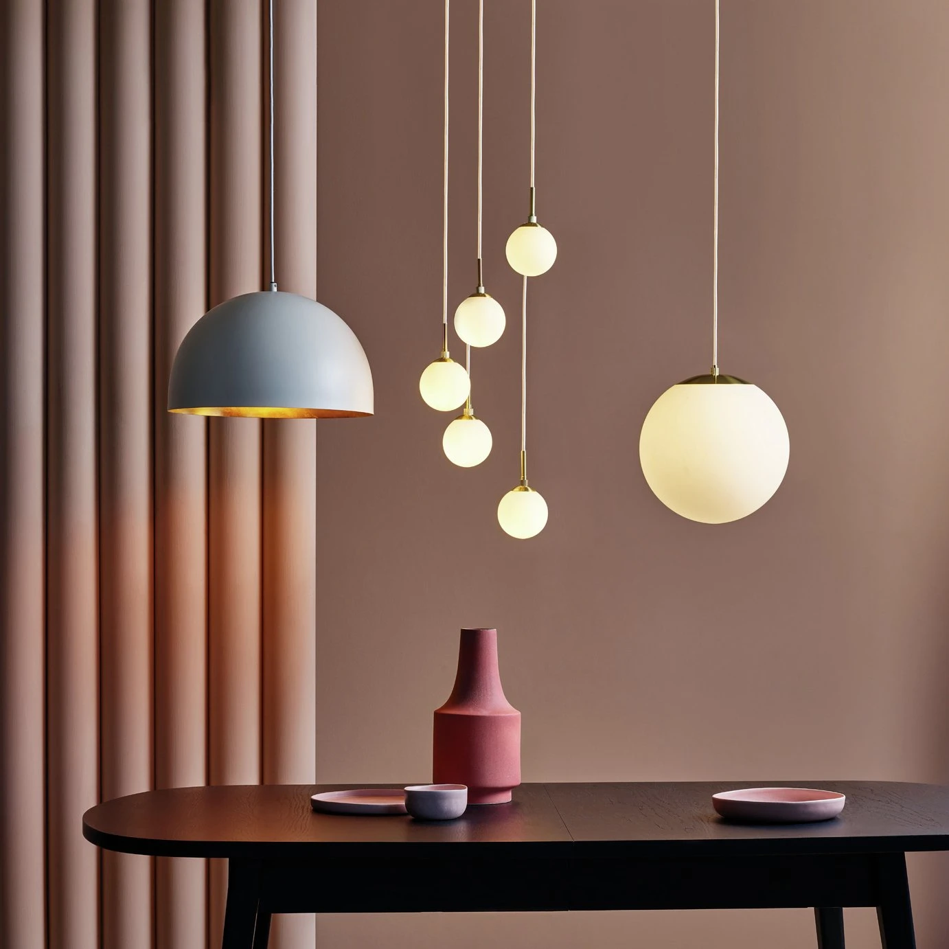 Habitat Boyd Glass & Metal Pendant Light - Brass Habitat Boyd Glass & Metal Pendant Light - Brass -Habitat Furni Sales 9308301 R Z001A