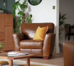 Habitat Milford Leather Armchair - Tan 2 Habitat Milford Leather Armchair - Tan -Habitat Furni Sales 9308370 R Z001C