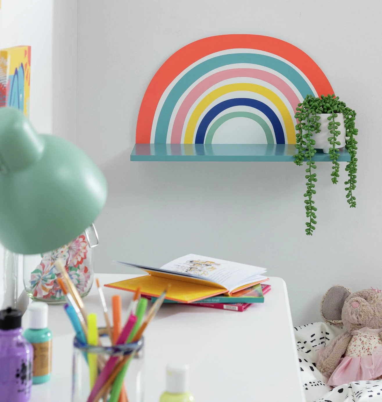 Habitat MDF Rainbow Wall Shelf - Multicoloured Habitat MDF Rainbow Wall Shelf - Multicoloured -Habitat Furni Sales 9310272 R Z001C