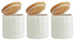 Habitat Set Of 3 Food Storage Heart Canisters -Habitat Furni Sales 9310519 R Z002A