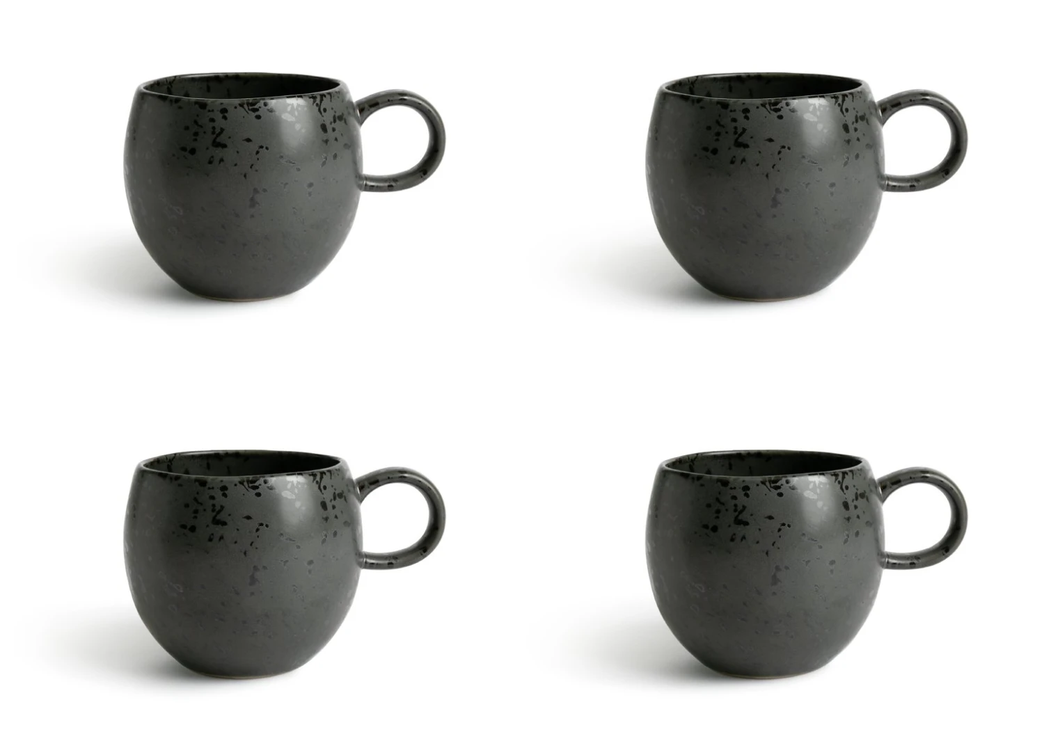 Habitat Set of 4 Preto Stoneware Mugs Habitat Set Of 4 Preto Stoneware Mugs -Habitat Furni Sales 9310784 R Z001A