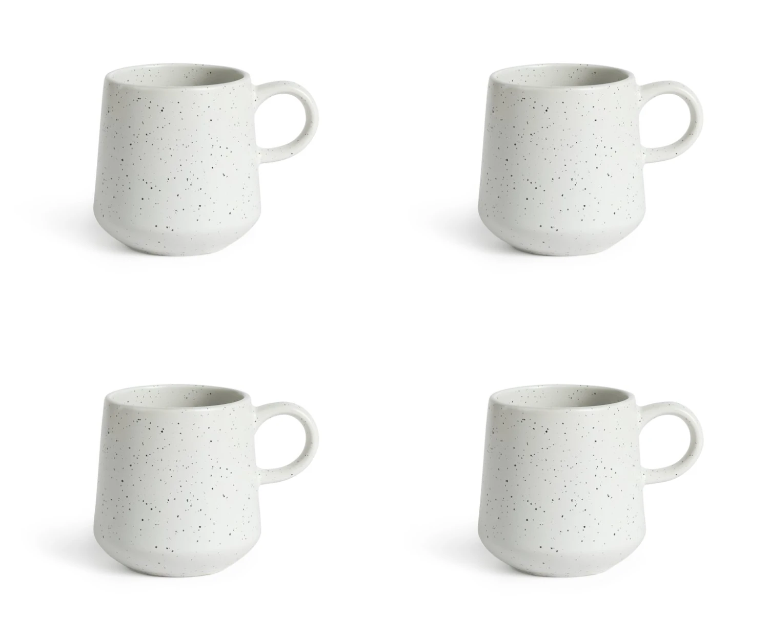 Habitat Addison Set of 4 Speckled Mugs - White Habitat Addison Set Of 4 Speckled Mugs - White -Habitat Furni Sales 9311594 R Z001A