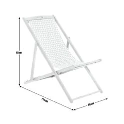 Habitat Folding Wooden Garden Deck Chair - White -Habitat Furni Sales 9338443 R E001