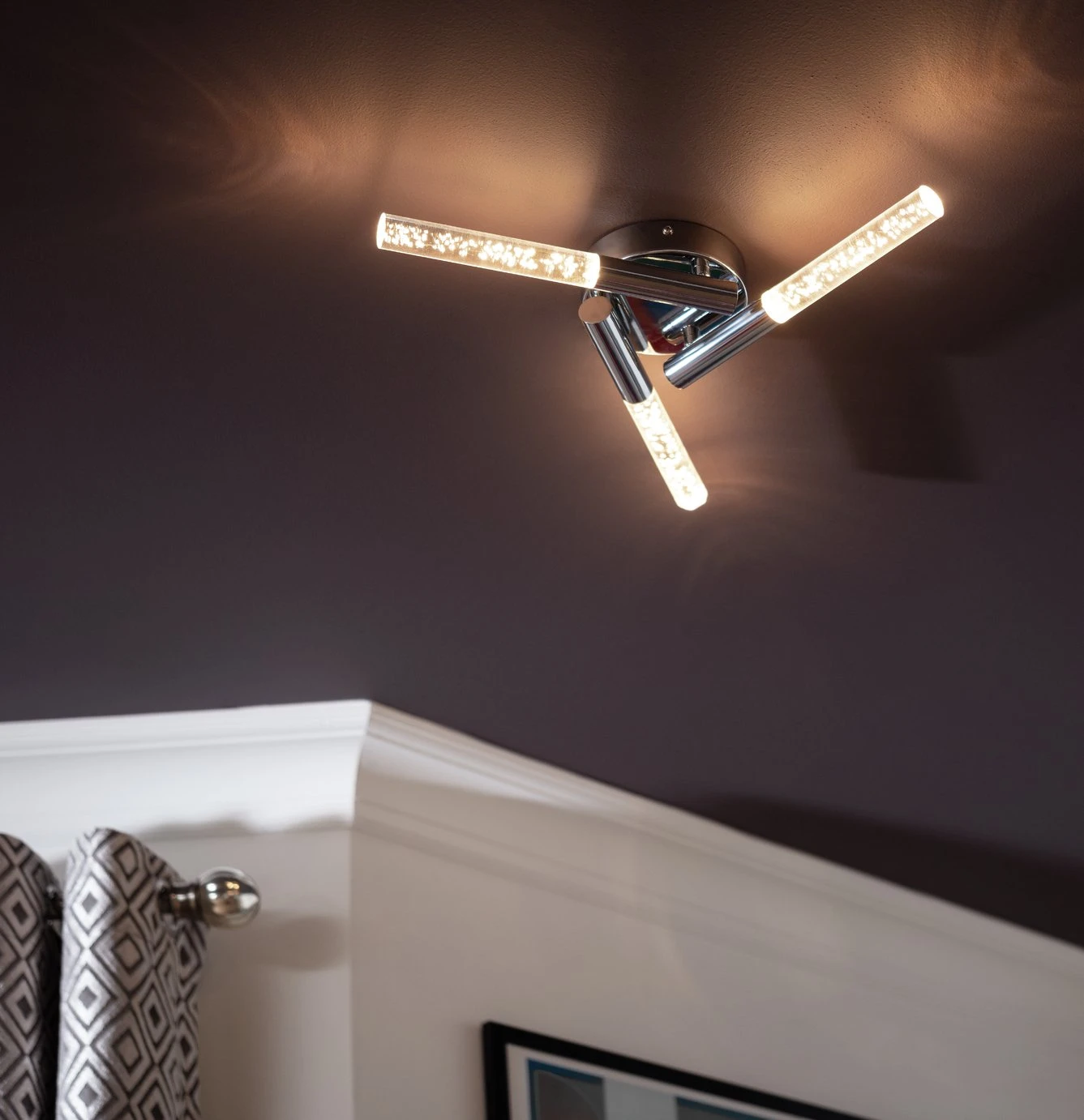 Habitat Bubble 3 Light Flush to Ceiling Light - Chrome Habitat Bubble 3 Light Flush To Ceiling Light - Chrome -Habitat Furni Sales 9338481 R Z001A