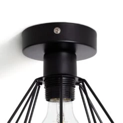 Habitat Kanso Flush To Ceiling Light - Matt Black -Habitat Furni Sales 9340187 R Z003A