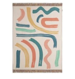 Habitat Studio Squiggle Cotton Throw - Multicoloured 4 Habitat Studio Squiggle Cotton Throw - Multicoloured -Habitat Furni Sales 9340541 R Z004A