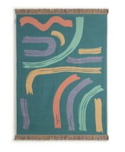 Habitat Studio Squiggle Cotton Throw - Multicoloured 5 Habitat Studio Squiggle Cotton Throw - Multicoloured -Habitat Furni Sales 9340541 R Z005A