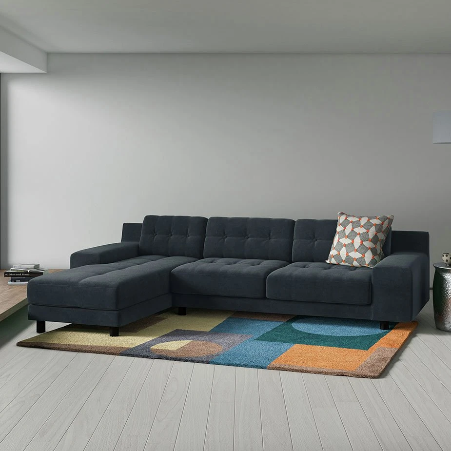 Habitat Hendricks Left Hand Corner Chaise Sofa - Charcoal Habitat Hendricks Left Hand Corner Chaise Sofa - Charcoal -Habitat Furni Sales 9360624 R Z001C