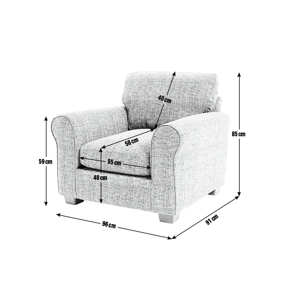 Habitat Lisbon Fabric Armchair - Charcoal Habitat Lisbon Fabric Armchair - Charcoal -Habitat Furni Sales 9362897 R E001