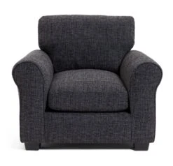 Habitat Lisbon Fabric Armchair - Charcoal