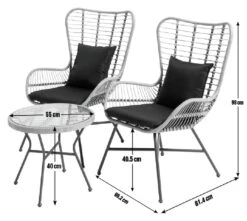 Habitat 2 Seater Bamboo Garden Bistro Set - Natural -Habitat Furni Sales 9371998 R E001