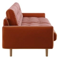 Habitat Fenner Velvet 3 Seater Sofa - Orange -Habitat Furni Sales 9374232 R Z004A