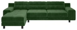Habitat Hendricks Velvet Left Hand Corner Chaise Sofa-Green -Habitat Furni Sales 9375554 R Z002A