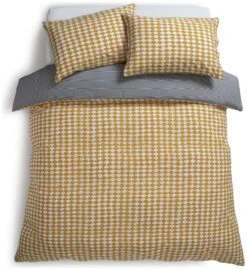 Habitat Cotton Scallop Yellow Reversible Bedding Set -Double -Habitat Furni Sales 9377428 R Z002A