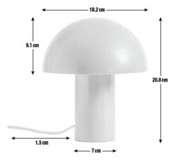 Habitat Ngami Mushroom Aluminium LED Touch Table Lamp-Orange 4 Habitat Ngami Mushroom Aluminium LED Touch Table Lamp-Orange -Habitat Furni Sales 9381672 R E001
