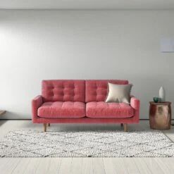 Habitat Fenner Velvet 2 Seater Sofa - Moss Green -Habitat Furni Sales 9381847 R Z002C