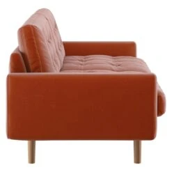 Habitat Fenner Velvet 2 Seater Sofa - Orange -Habitat Furni Sales 9387119 R Z004A