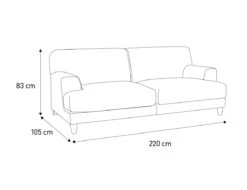 Habitat Askem Fabric 3 Seater Sofa - Natural 3 Habitat Askem Fabric 3 Seater Sofa - Natural -Habitat Furni Sales 9395723 R E001