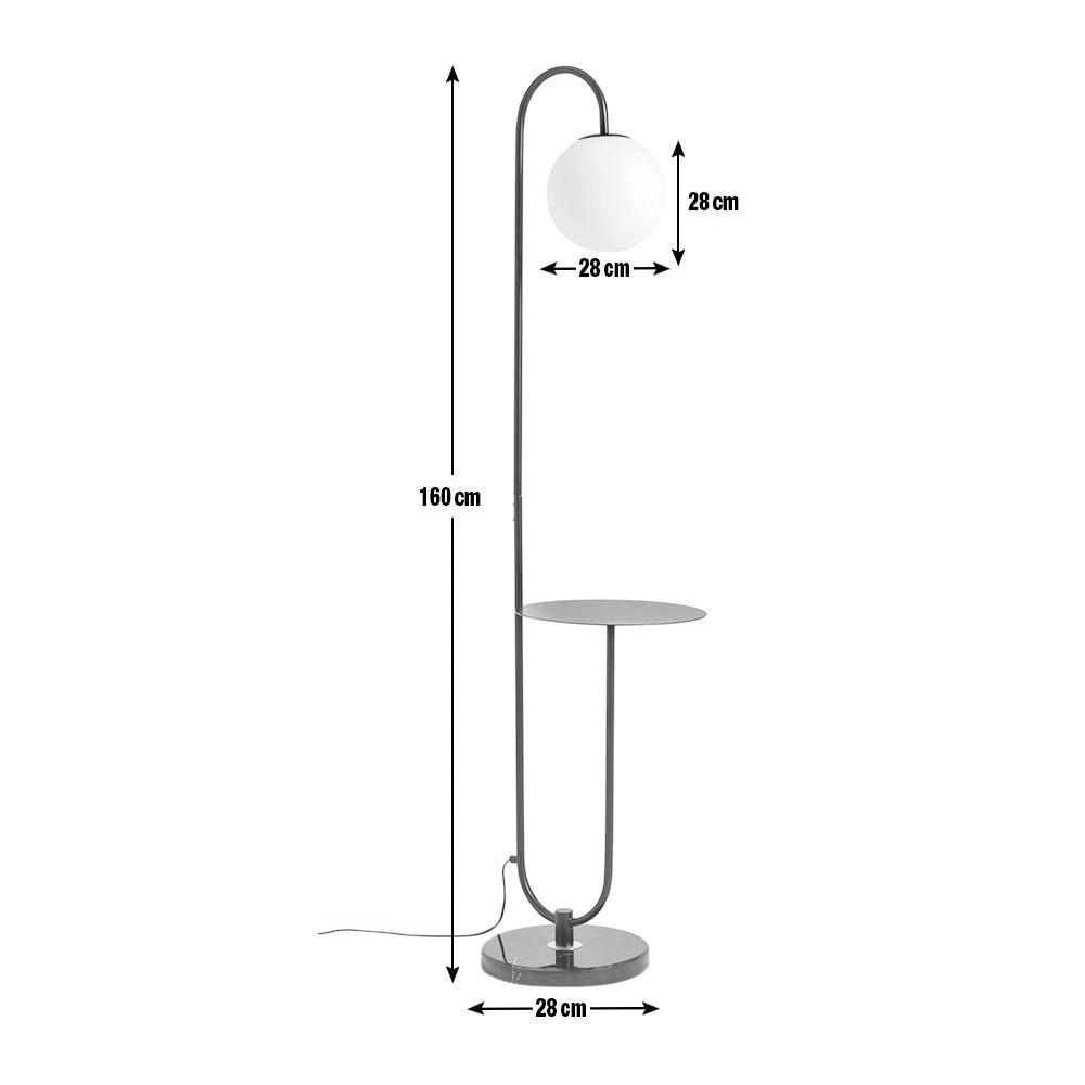 Habitat Sagara Opal Shelf Floor Lamp - Black Habitat Sagara Opal Shelf Floor Lamp - Black -Habitat Furni Sales 9401318 R E001