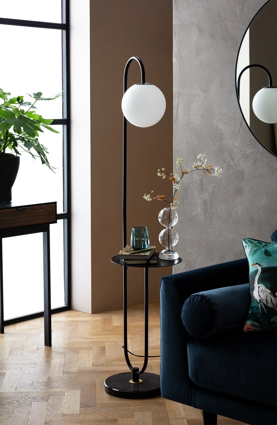 Habitat Sagara Opal Shelf Floor Lamp - Black Habitat Sagara Opal Shelf Floor Lamp - Black -Habitat Furni Sales 9401318 R Z001A