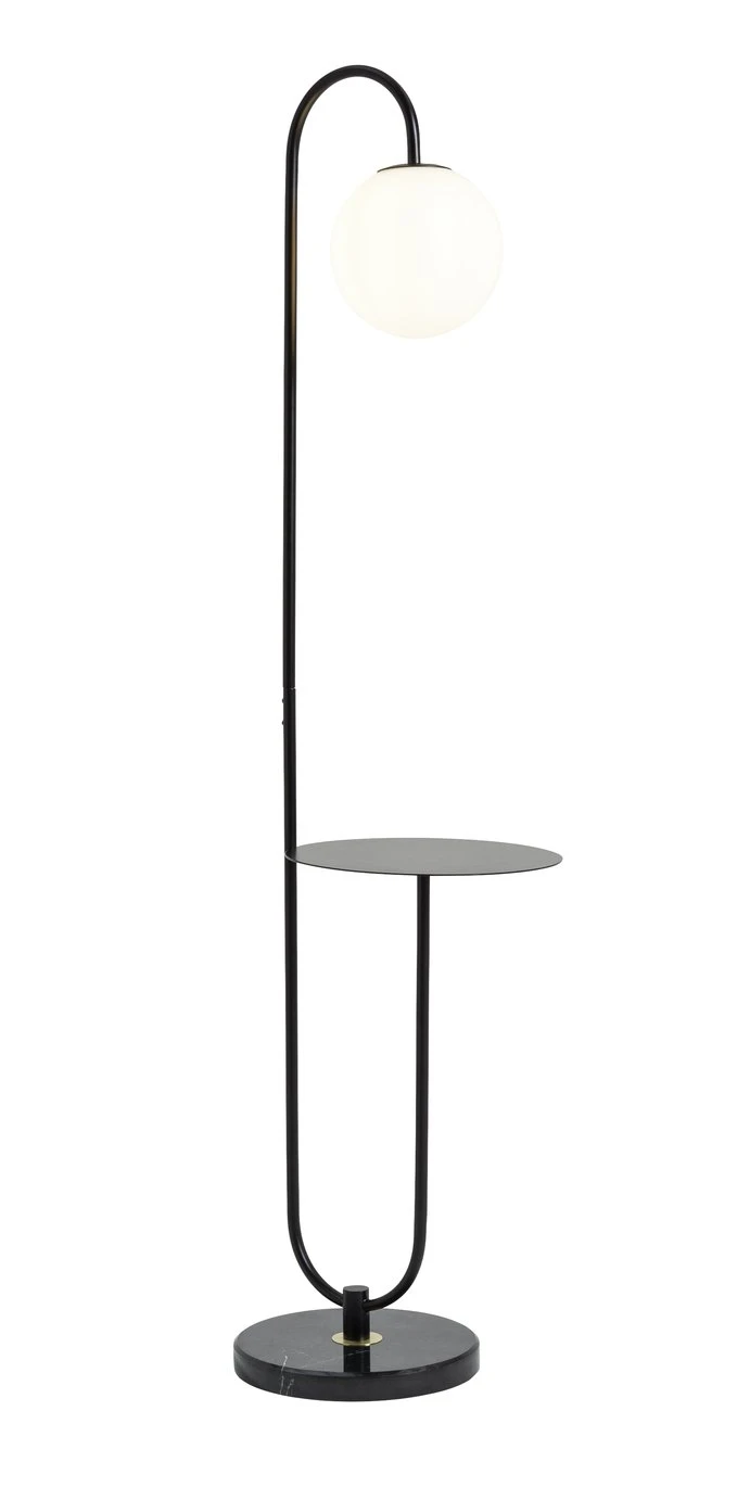 Habitat Sagara Opal Shelf Floor Lamp - Black Habitat Sagara Opal Shelf Floor Lamp - Black -Habitat Furni Sales 9401318 R Z008A
