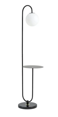 Habitat Sagara Opal Shelf Floor Lamp - Black 8 Habitat Sagara Opal Shelf Floor Lamp - Black -Habitat Furni Sales 9401318 R Z009A